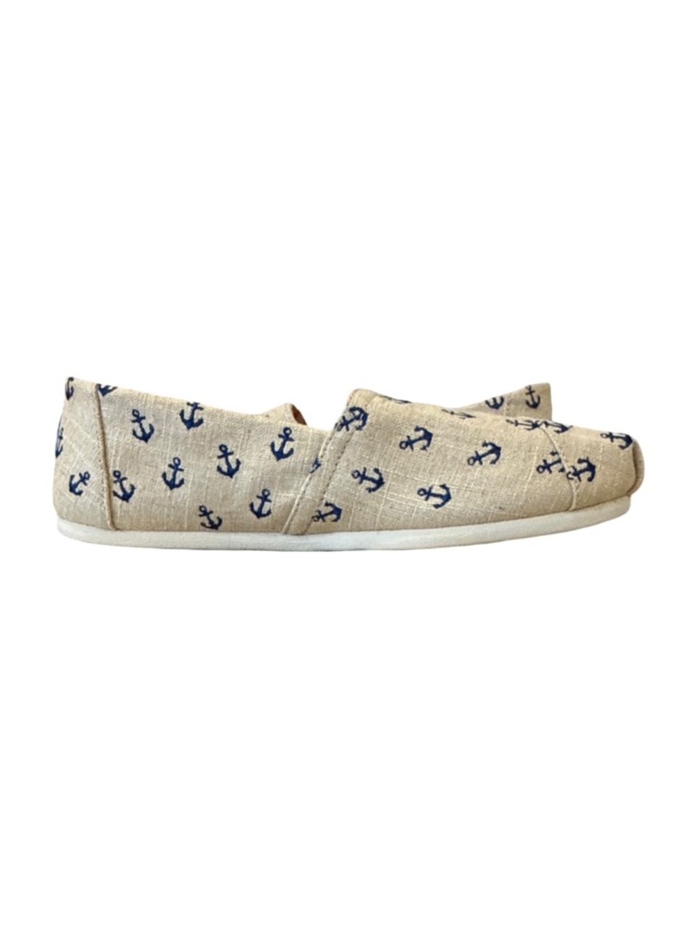 Toms Classic Anchor Nautical Flat Slip-On Canvas Shoes Women’s Size 8.5 - Picture 4 of 11